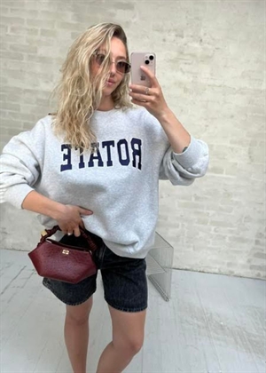 Iris crewneck classic sweatshirt Light Grey Melange ROTATE